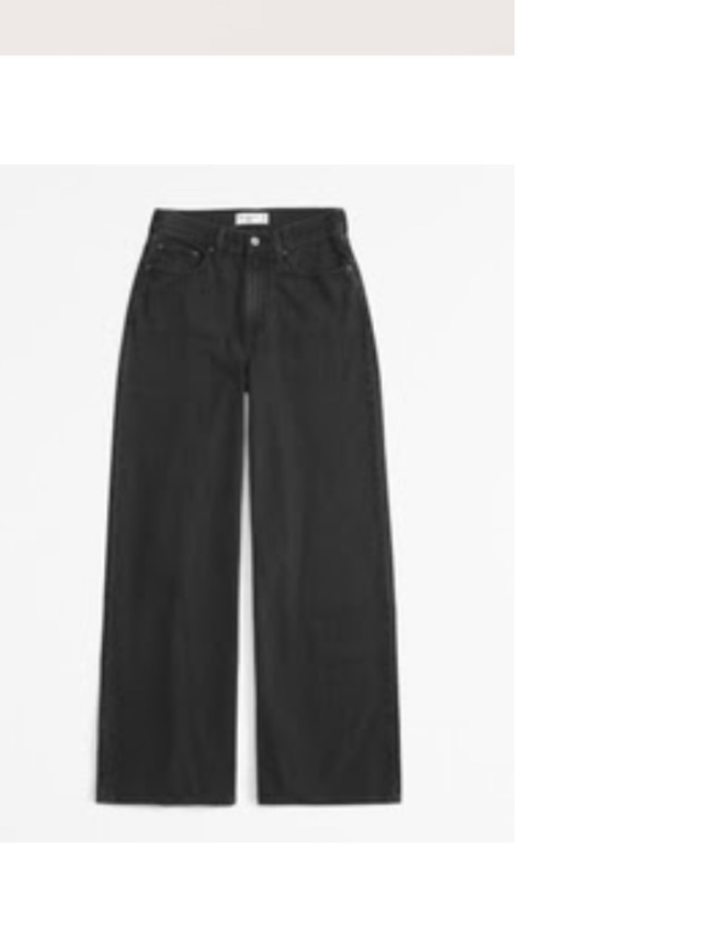 Abercrombie & Fitch Charcoal High-Rise Wide Leg Jeans - Picture 5 of 5